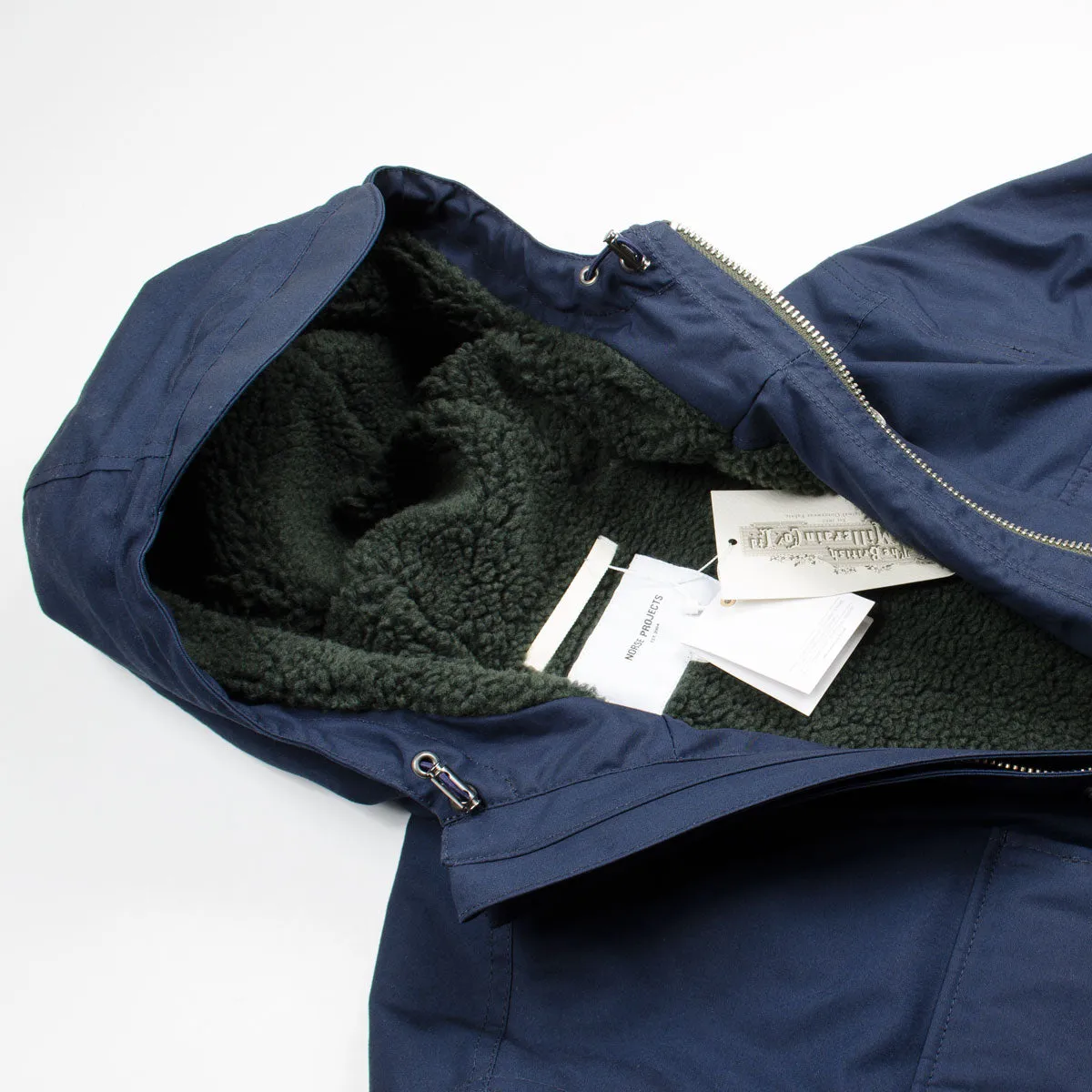 Norse Projects Nunk Cambric Cotton Parka Dark Navy