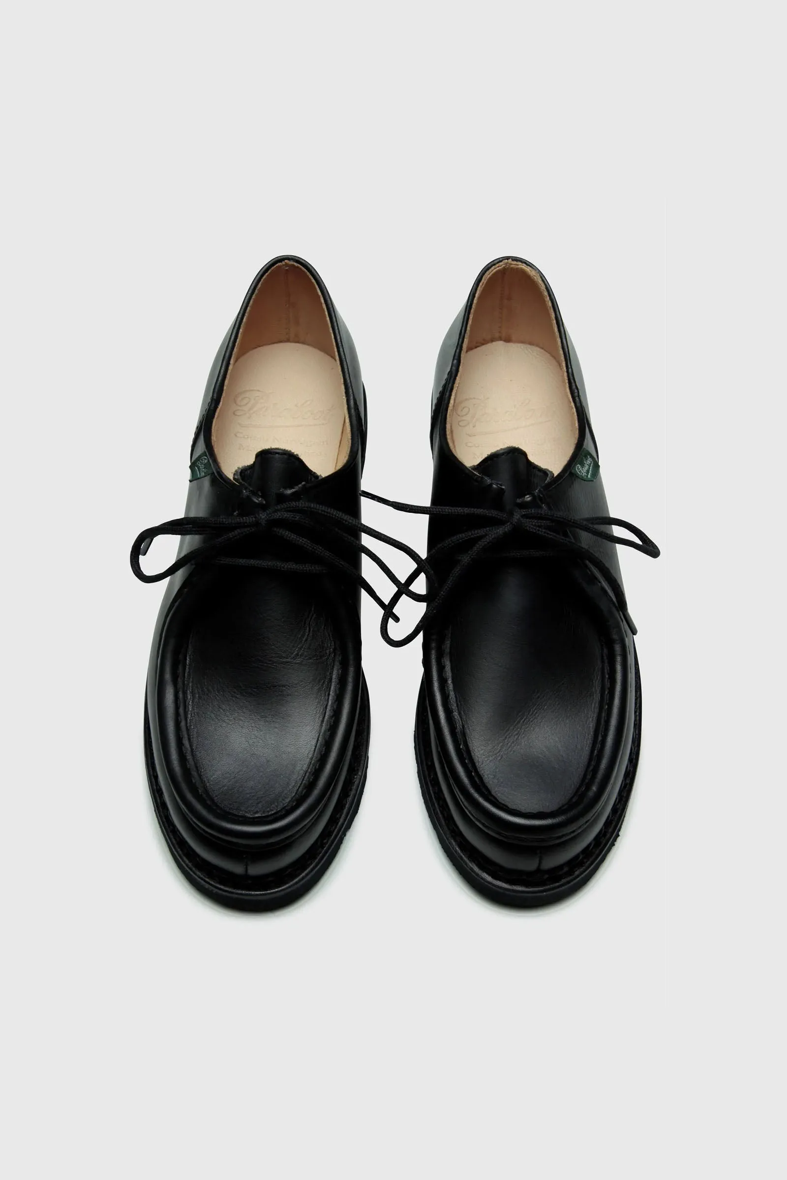 Paraboot black leather women's Derby shoes