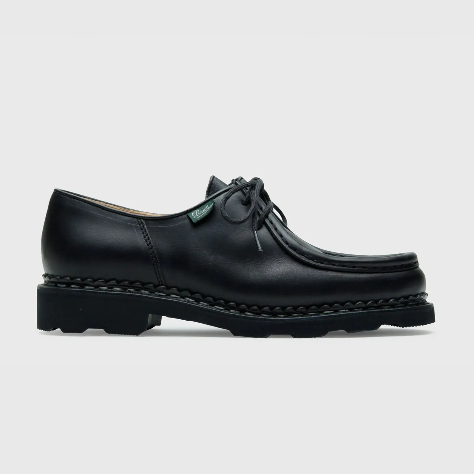 Paraboot black leather women's Derby shoes