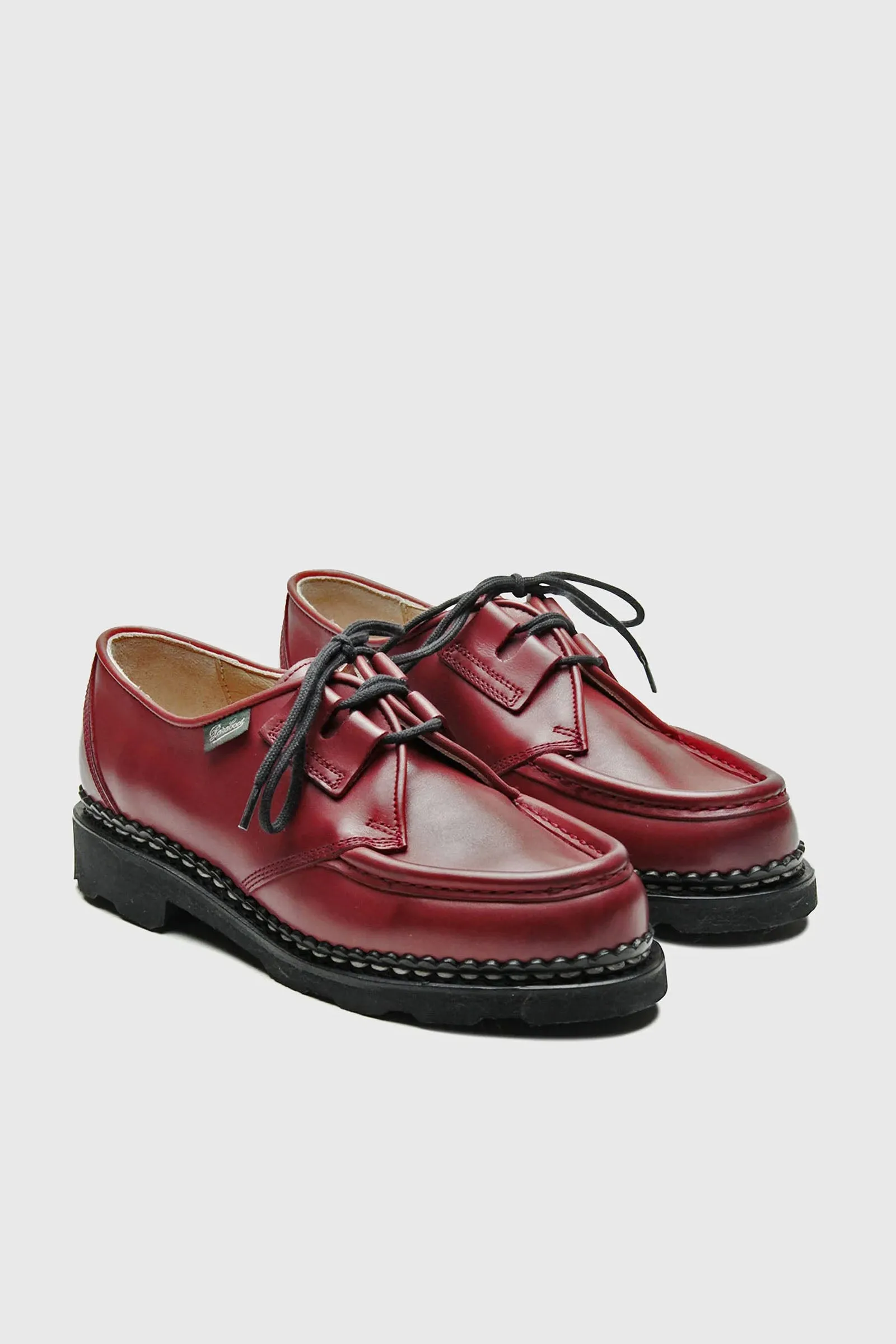 Paraboot women's red leather derby shoes - Beaubourg style