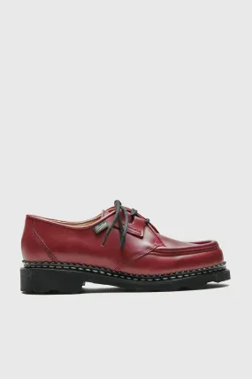 Paraboot women's red leather derby shoes - Beaubourg style