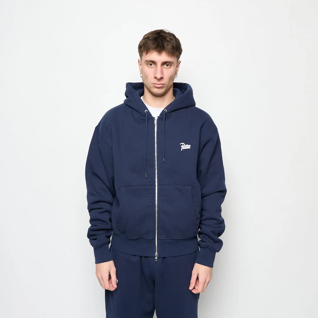 Patta - Classic Zip Up Hooded Sweater (Navy) H024