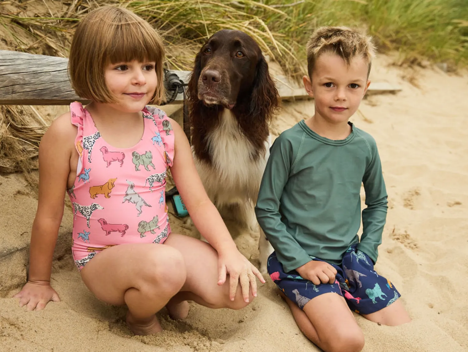 Pink Chicken Girls Liv Swimsuit - Pink Dogs