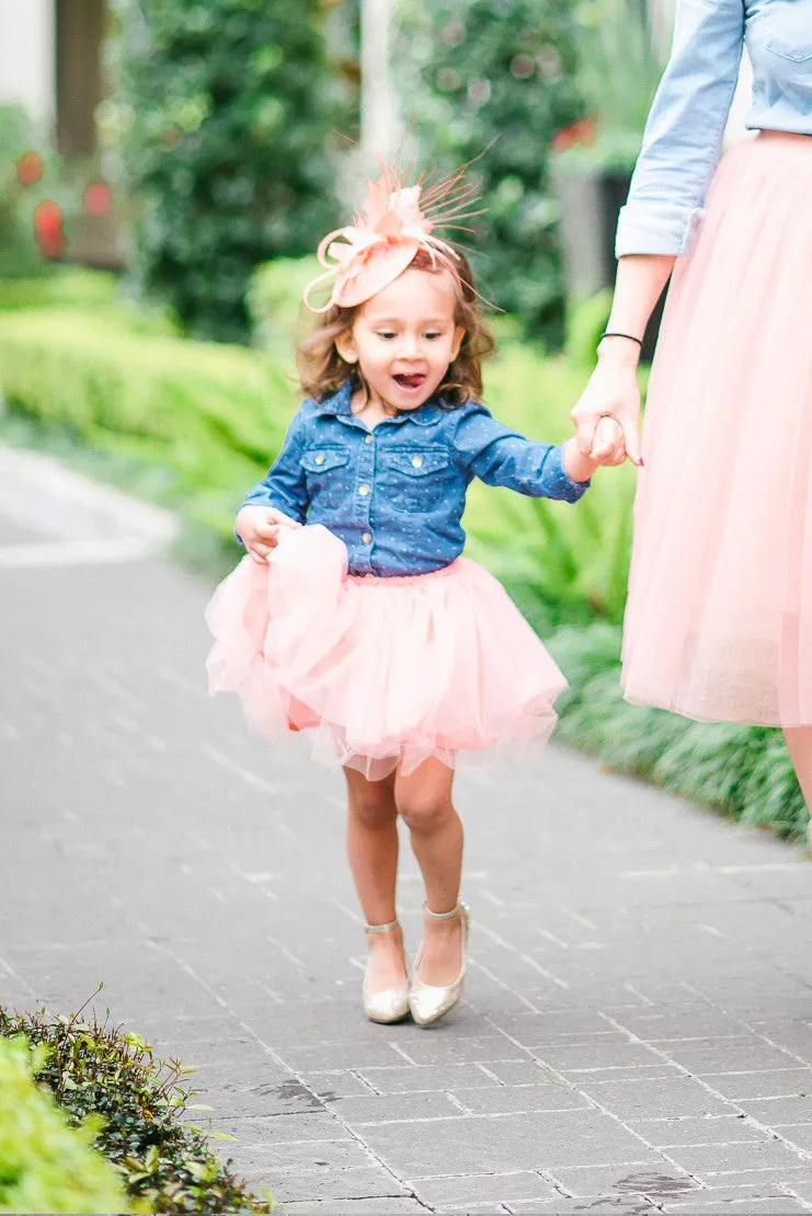 pink toddler tulle skirt