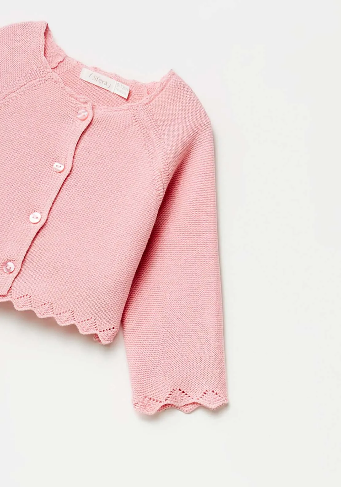 Plain Pink Knit Cardigan