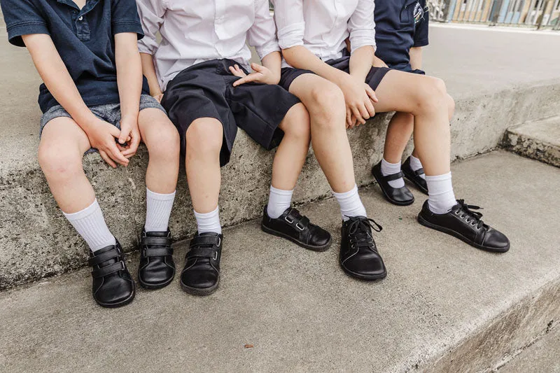 Primal Kids School Shoes - Classic Blackout Leather - Buy Online Now!