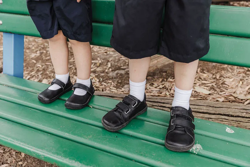 Primal Kids School Shoes - Classic Blackout Leather - Buy Online Now!