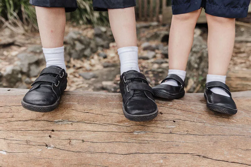 Primal Kids School Shoes - Classic Blackout Leather - Buy Online Now!