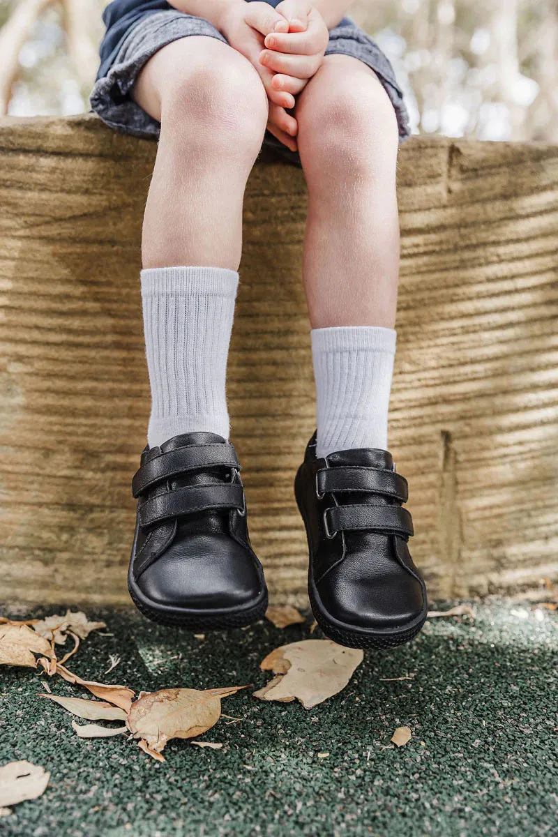 Primal Kids School Shoes - Classic Blackout Leather - Buy Online Now!