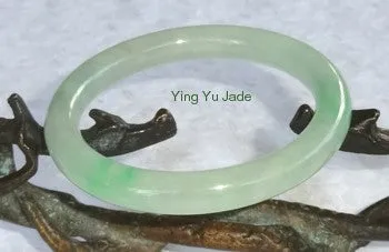 Qing Dynasty Jadeite Jade Bangle Bracelet (TI-1286) - Vintage Estate Classic Round Old Mine Lao Pit - 56.5mm