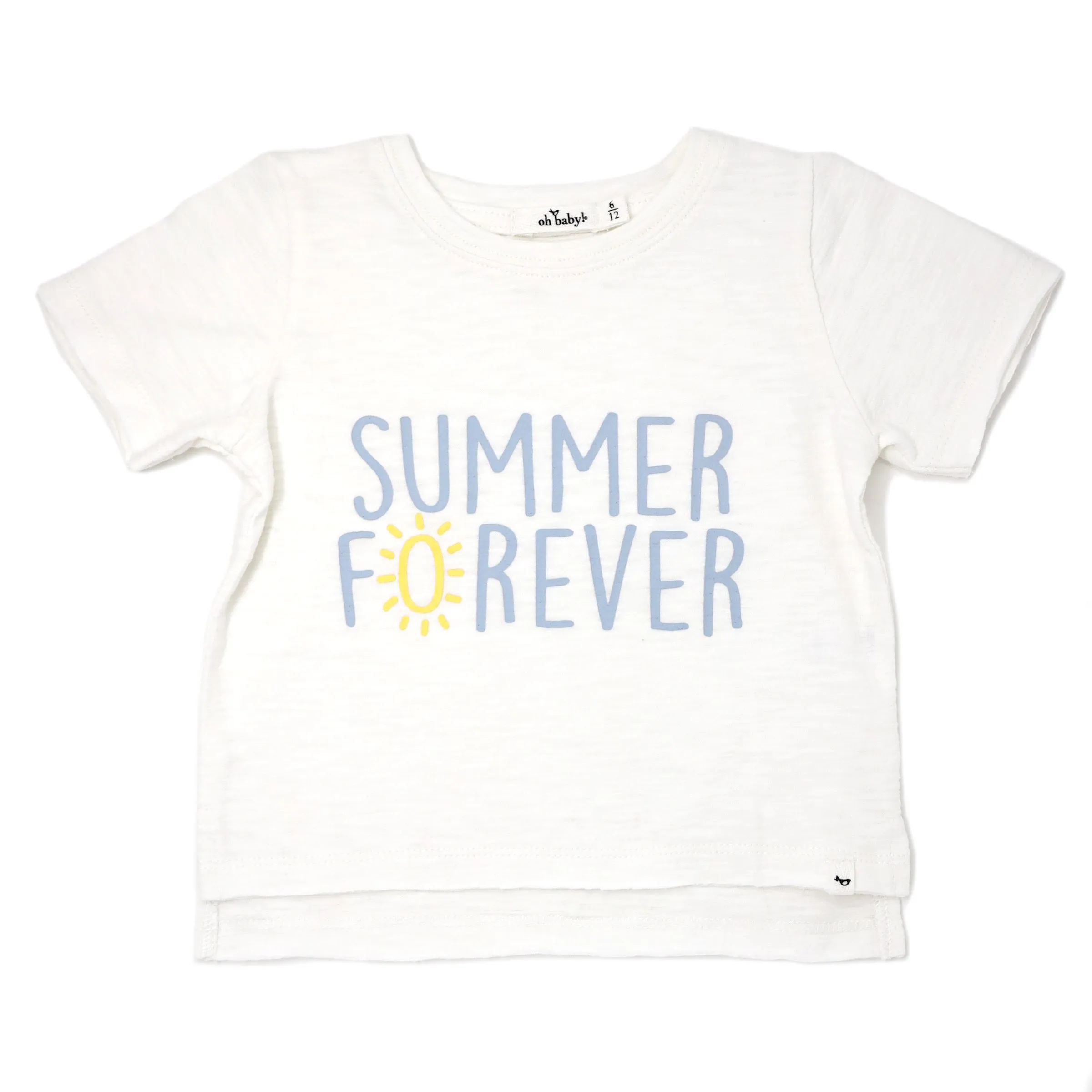 Raw Edge Short Sleeve Cotton Slub Tee | Summer Forever | Oyster Heather - Buy Now!