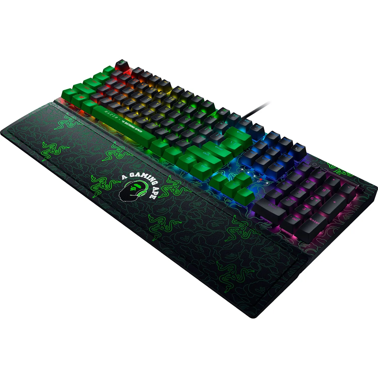 RAZER X A BATHING APE NEON CAMO BLACKWIDOW V3