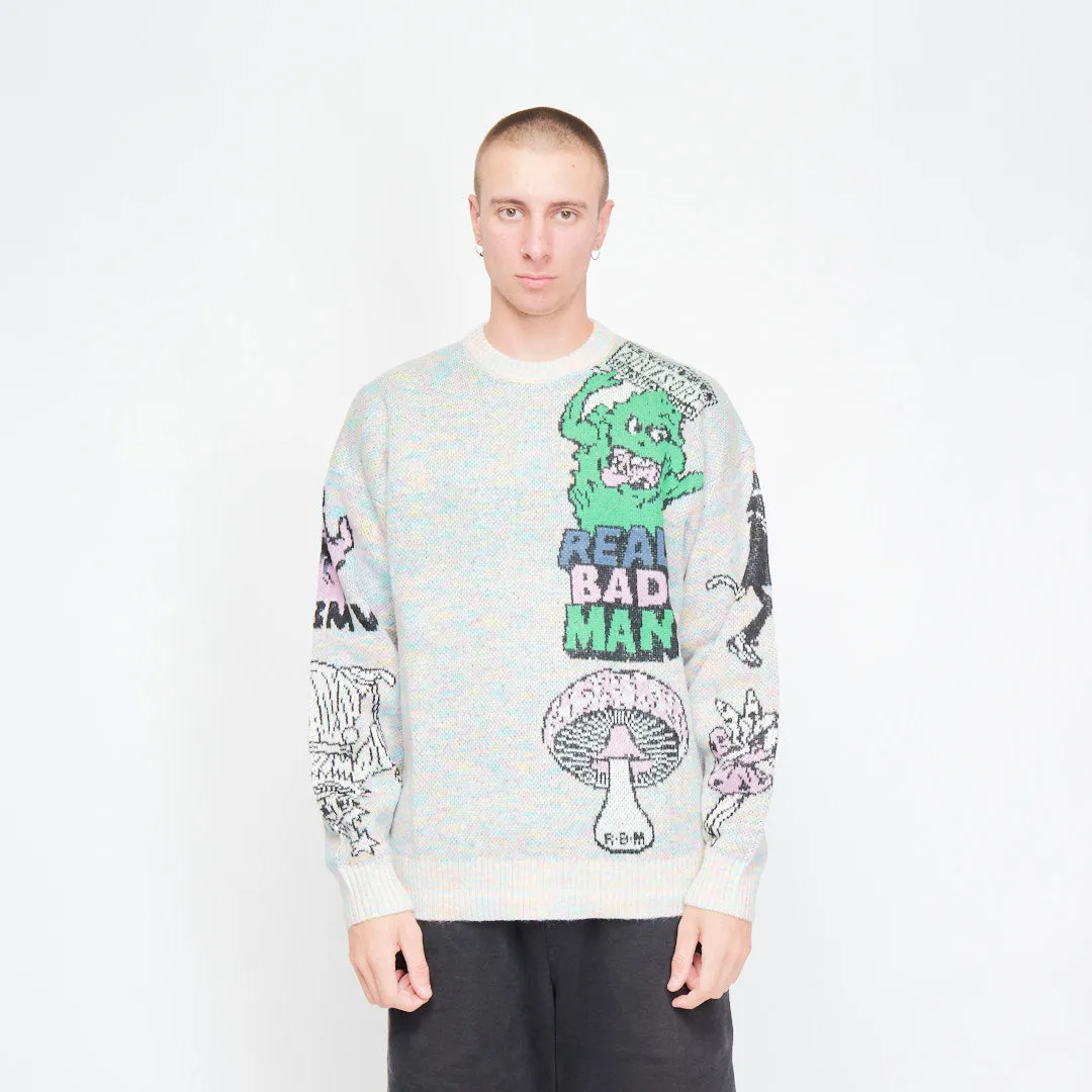 Real Bad Man - Too Many Graphics Sweater (Melange)