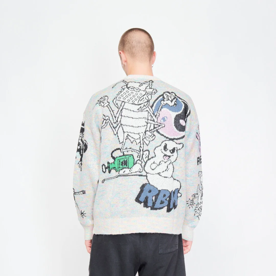 Real Bad Man - Too Many Graphics Sweater (Melange)