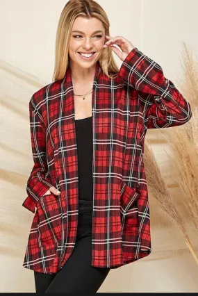 Red Plaid Cardigan - Shop Now!