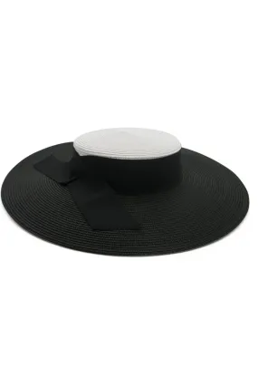 Rent MORGAN & TAYLOR Azaria Boater Hat - Black/White