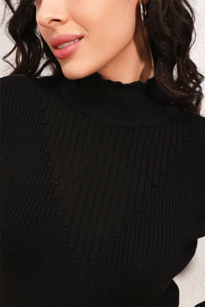 Ribbed Turtleneck Sweater