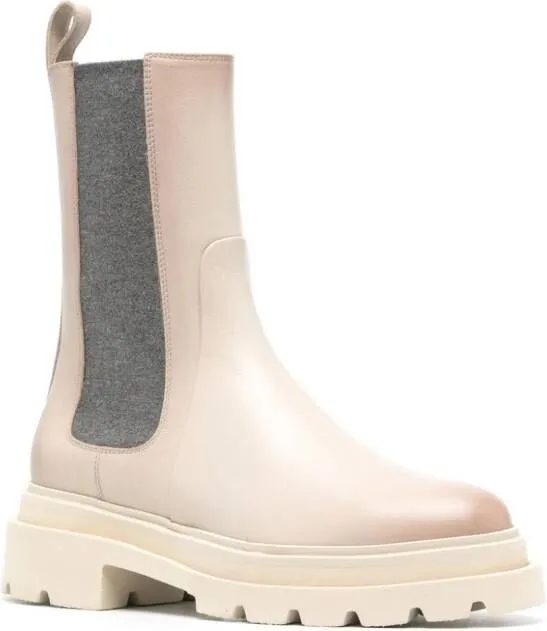 Santoni Forester combat boots Neutrals