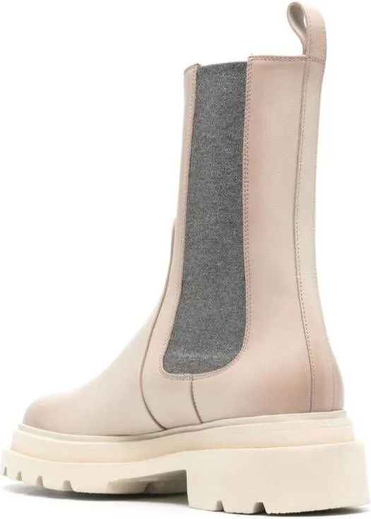 Santoni Forester combat boots Neutrals