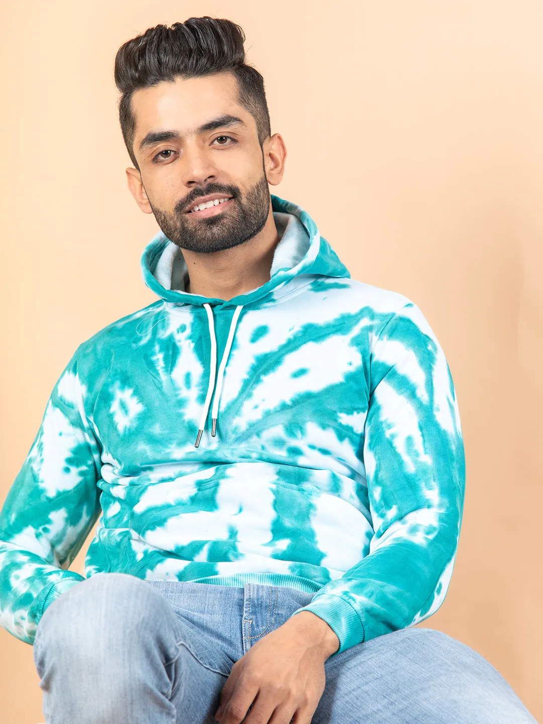 Sea Green Tie and Dye Hoodie