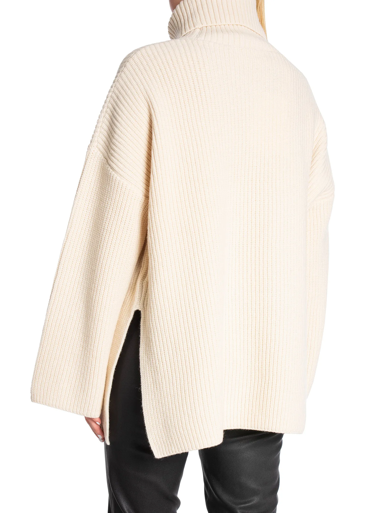 Selected Femme Mary Long Knit Roll Neck Birch Sweater