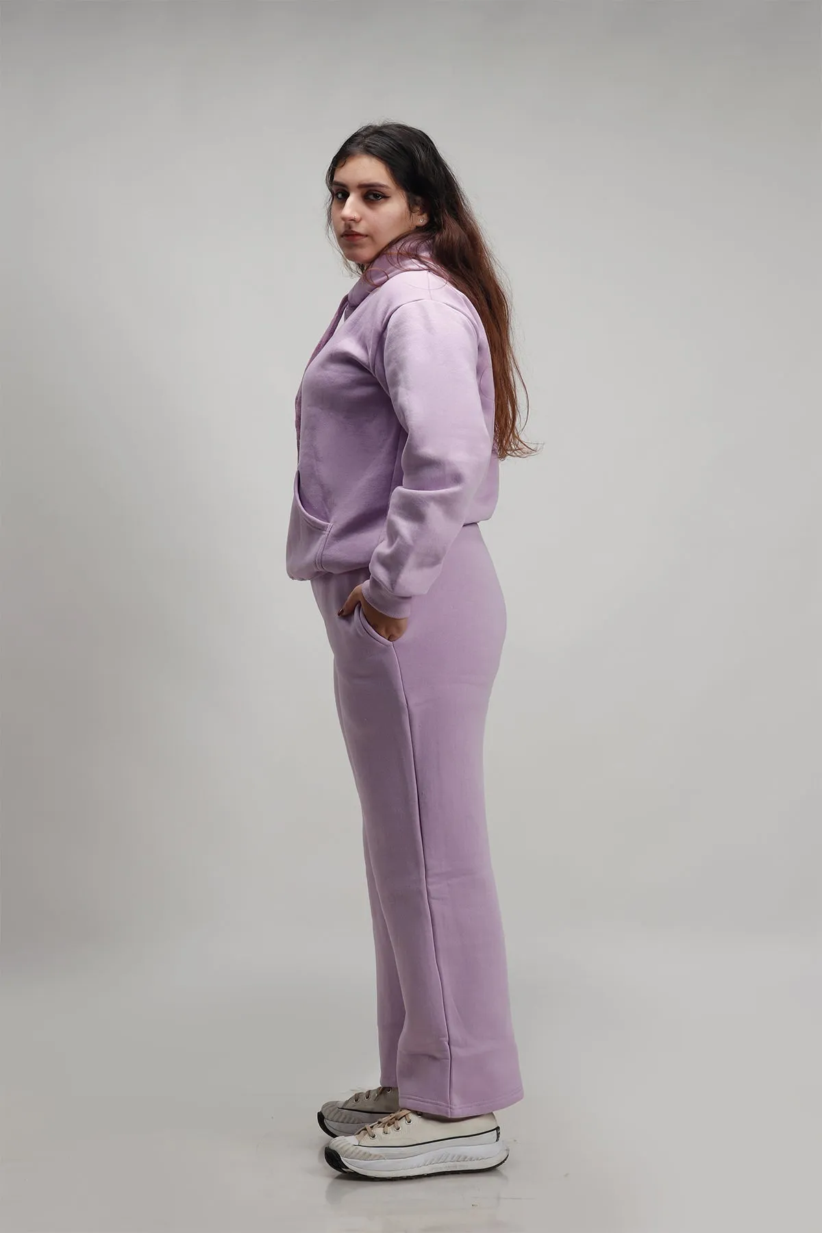 Simp Card Lavender Hoodie + Wide Leg Co-ord Set