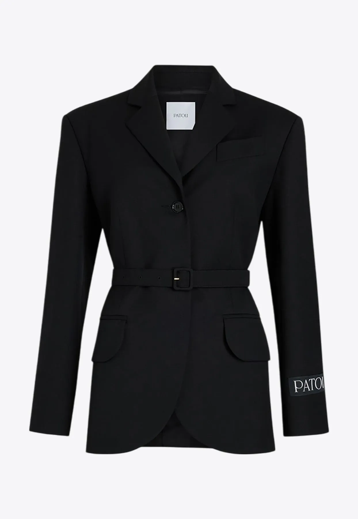 Single-Breasted Belted Blazer