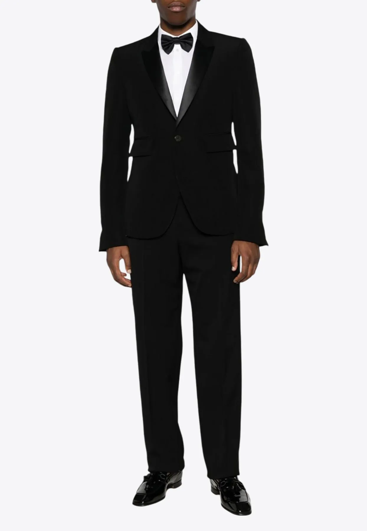 Single-Breasted Tuxedo Wool Blazer