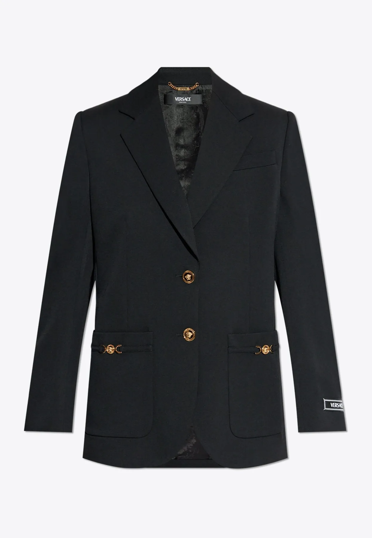 Single-Breasted Wool Blend Blazer