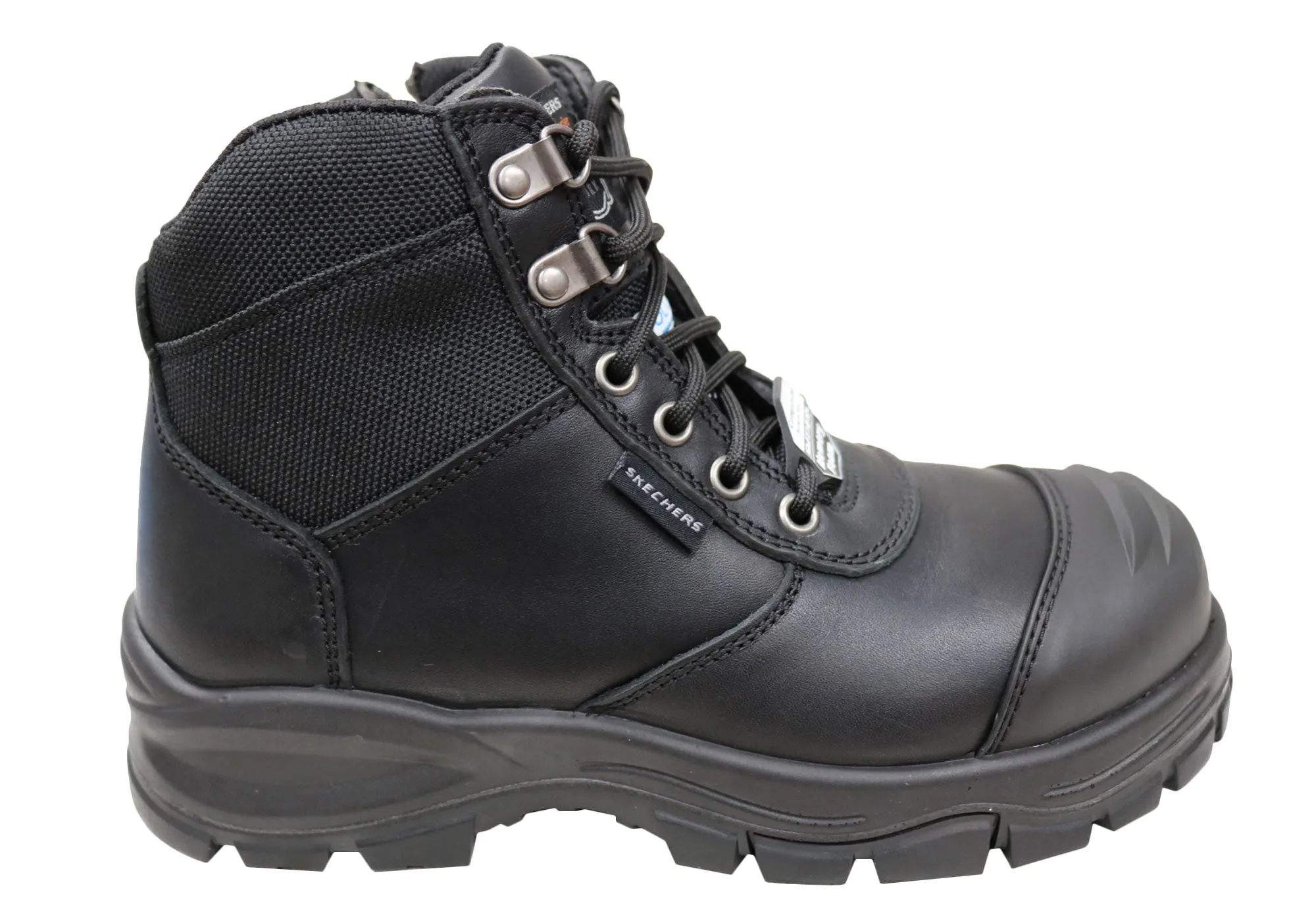 Skechers Mens Leather Work Composite Toe Work Boots