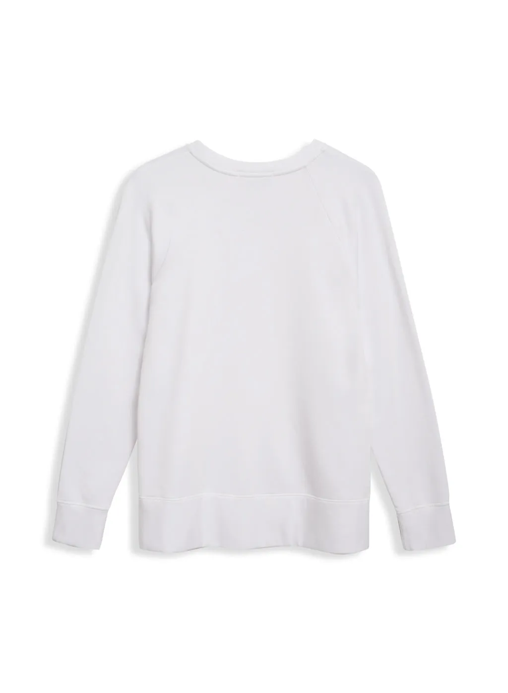 Soft Fleece Side Slit Sweatshirt - White