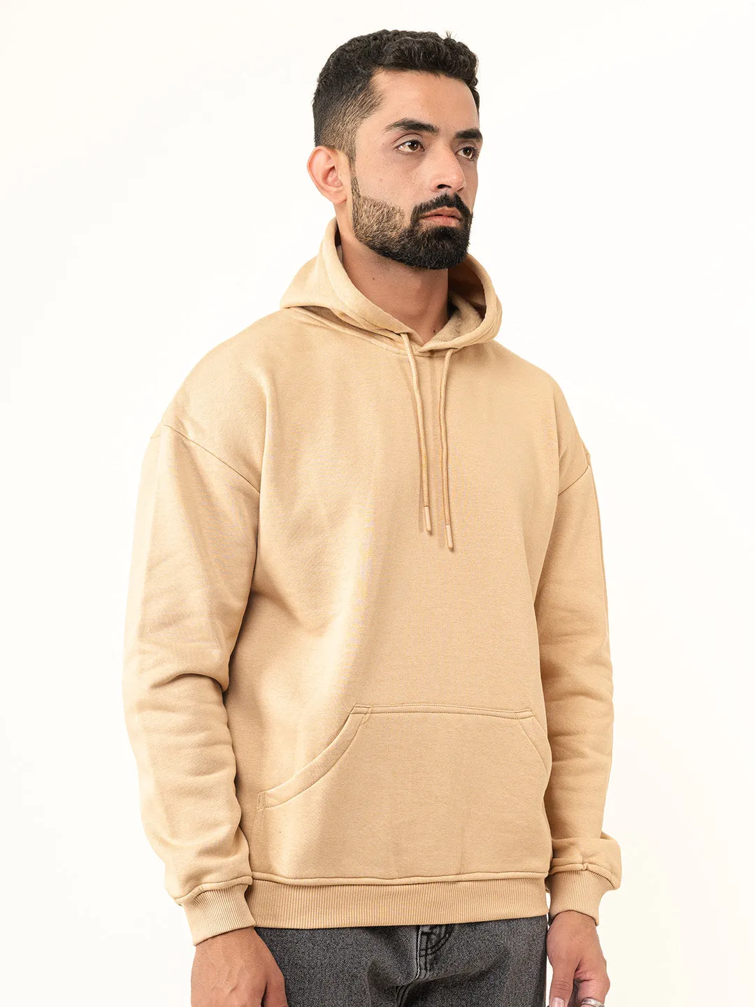 Solid Beige Hoodie