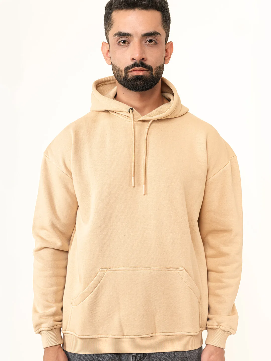 Solid Beige Hoodie