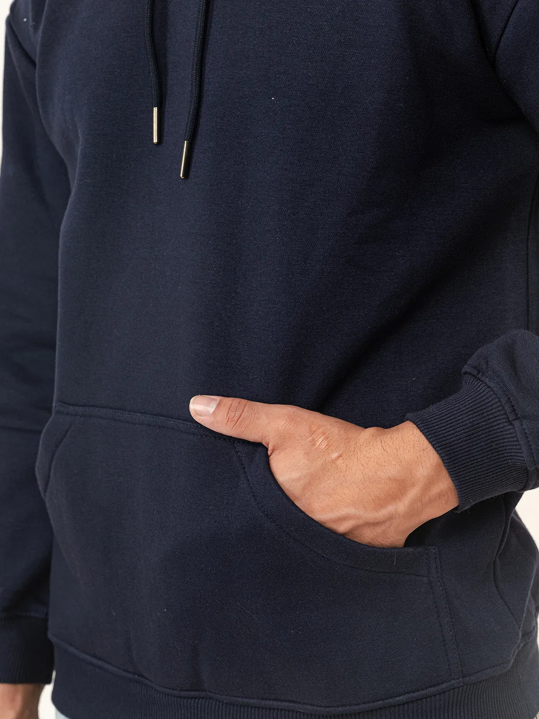 Solid Navy Blue Hoodie