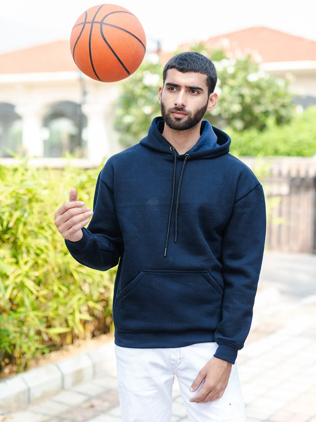 Solid Navy Blue Hoodie