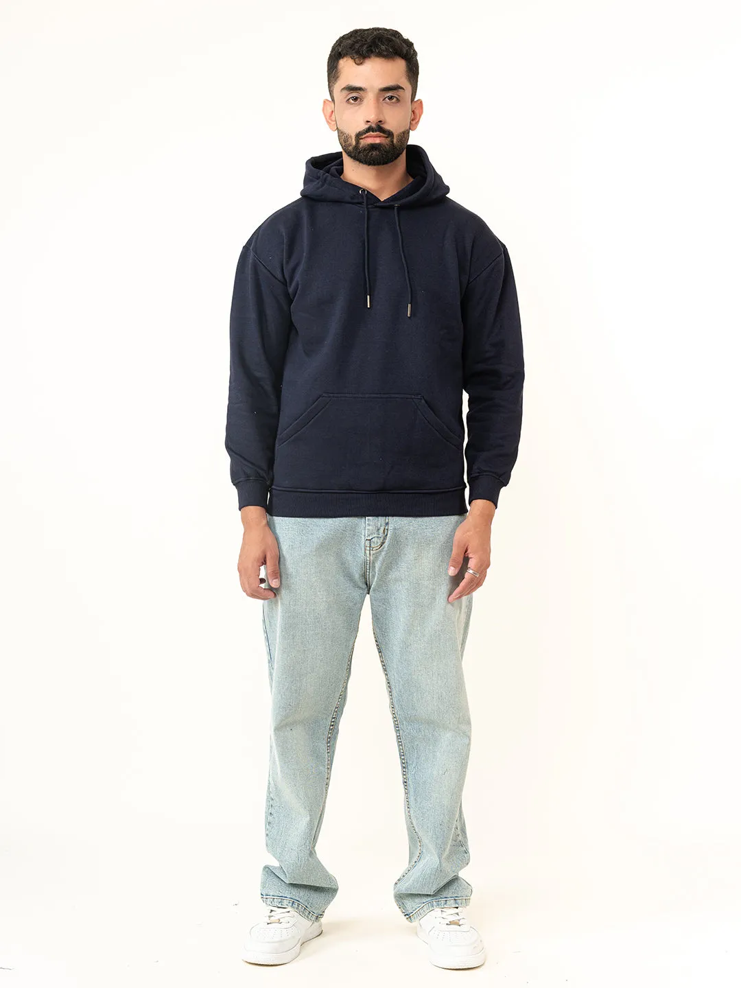 Solid Navy Blue Hoodie