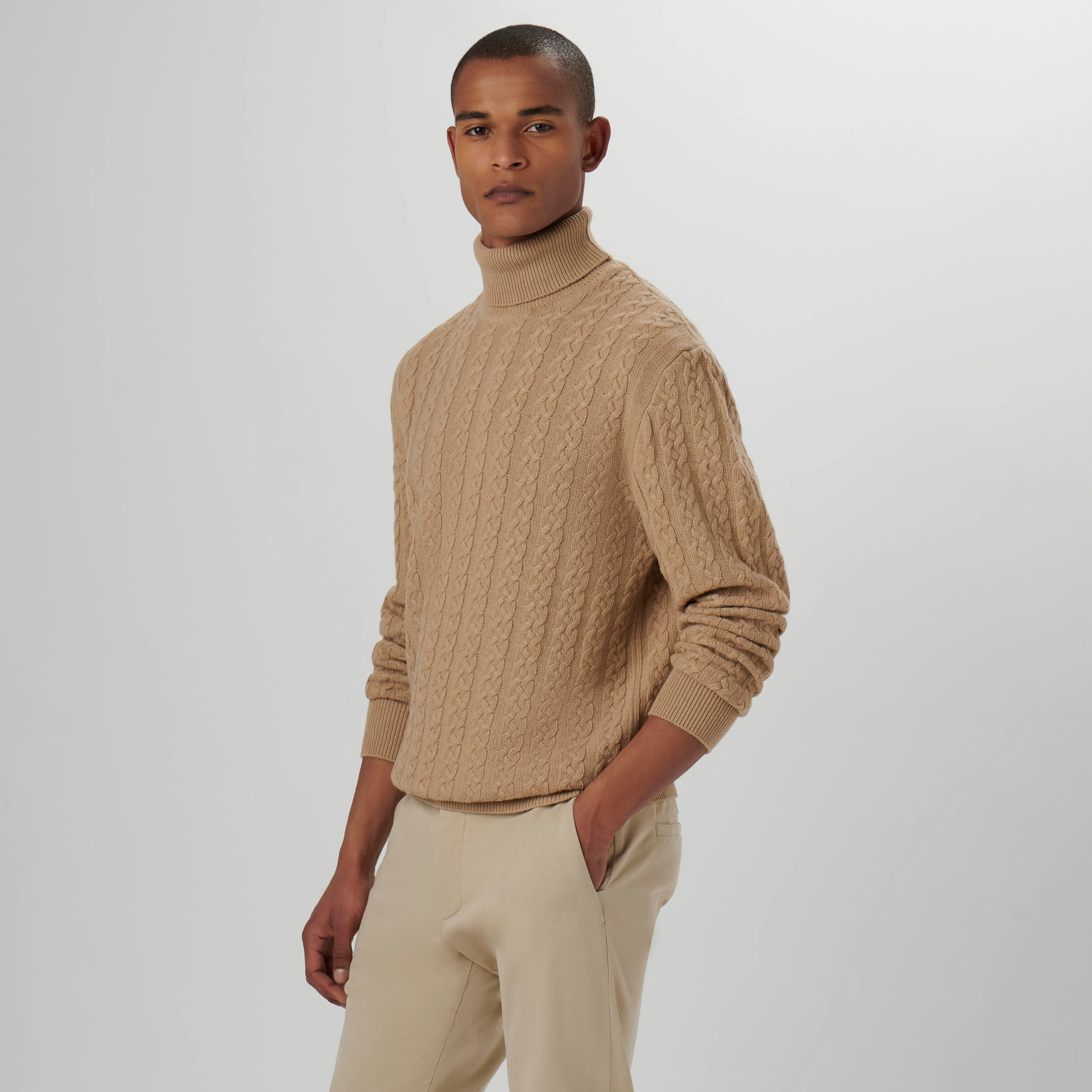 Solid Turtleneck Sweater