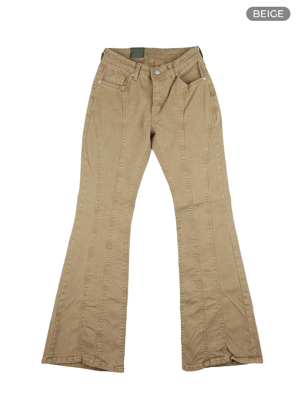 Stitched Bootcut Cotton Pants California CA416