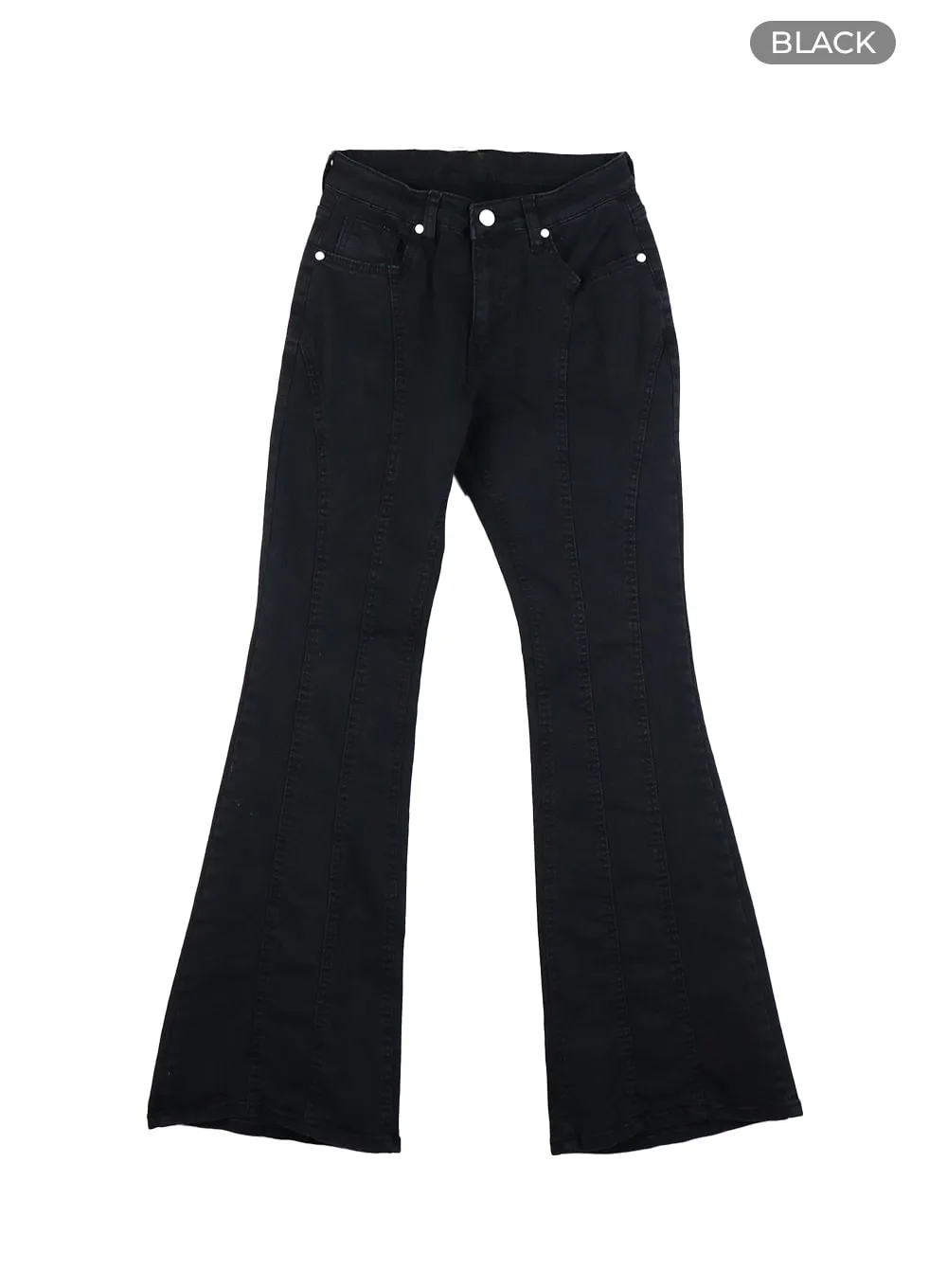 Stitched Bootcut Cotton Pants California CA416