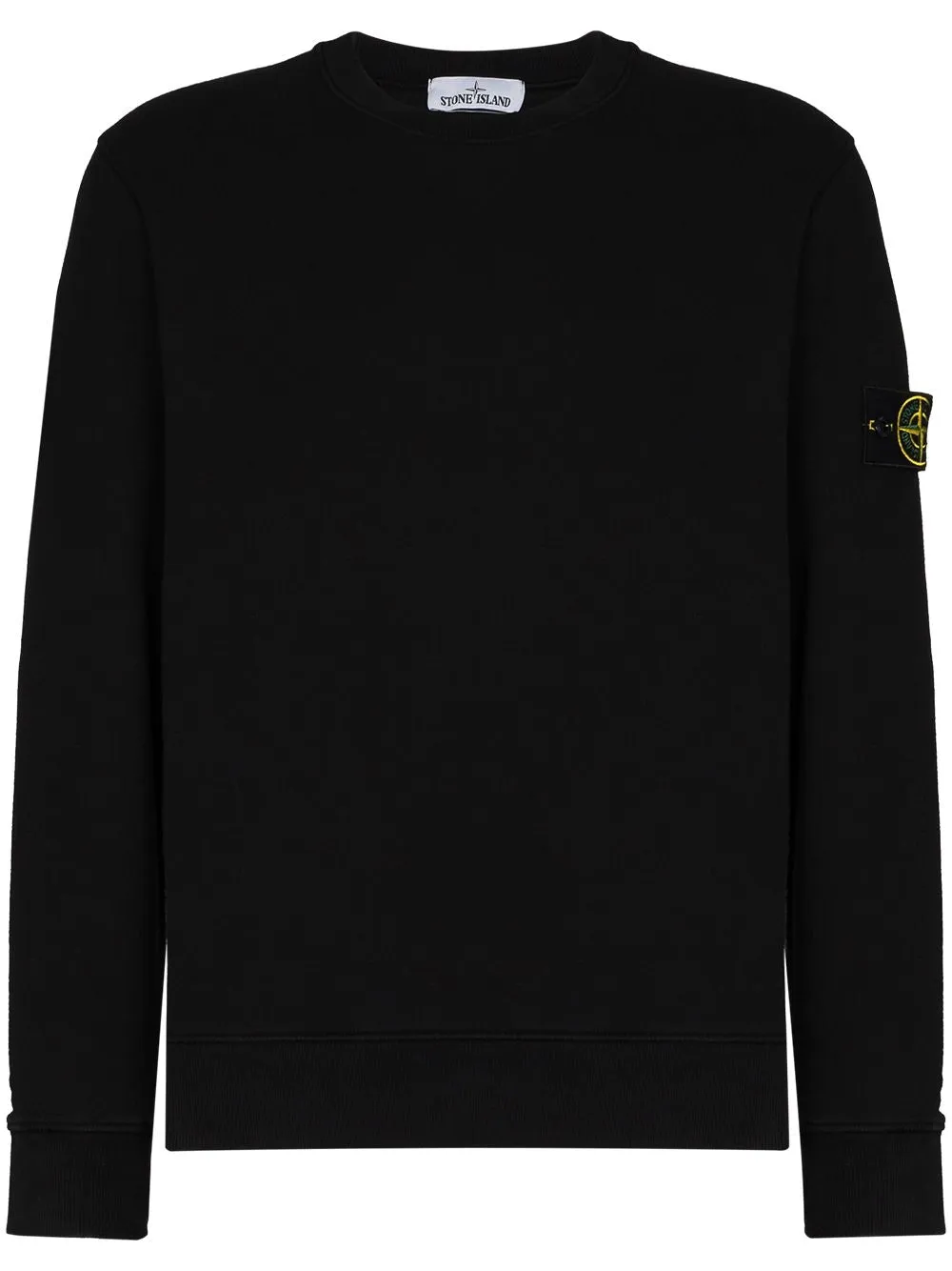 Stone Island Black Sweatshirt with Logo Patch