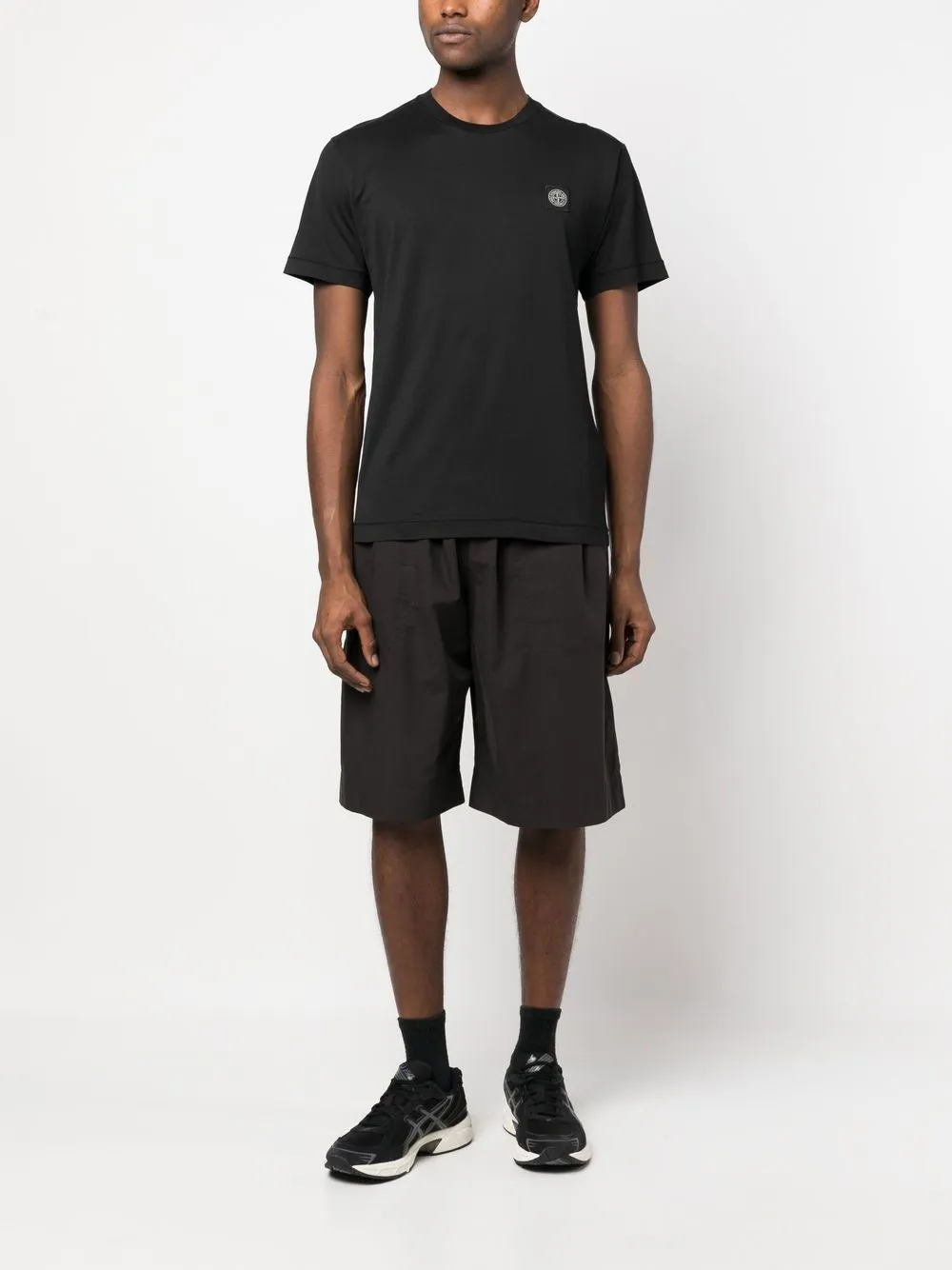 Stone Island Black T-shirt 24113 - Get it now!