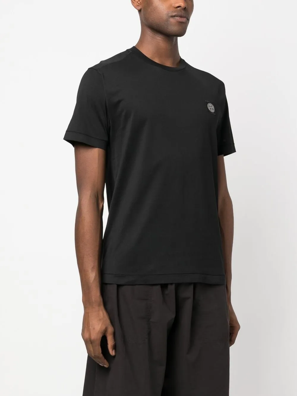 Stone Island Black T-shirt 24113 - Get it now!