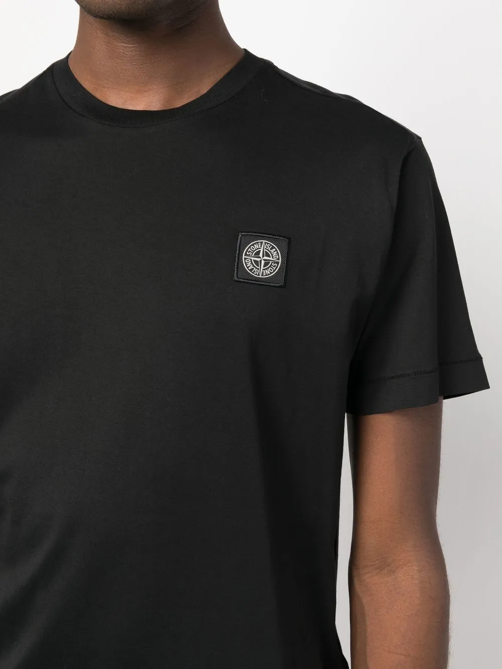 Stone Island Black T-shirt 24113 - Get it now!