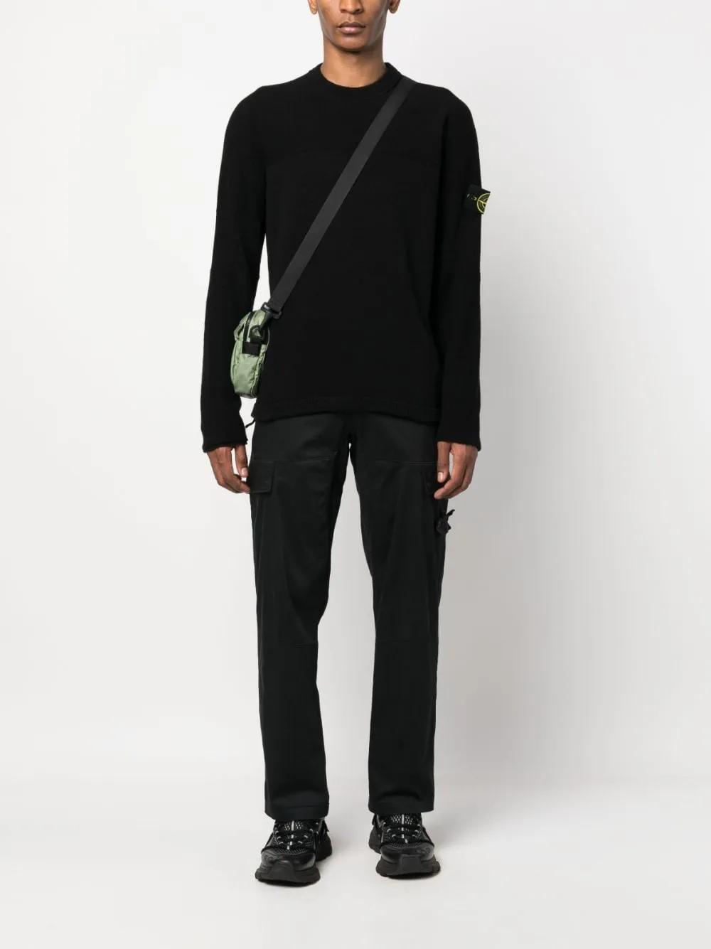 Stone Island black wool Compass 524A3