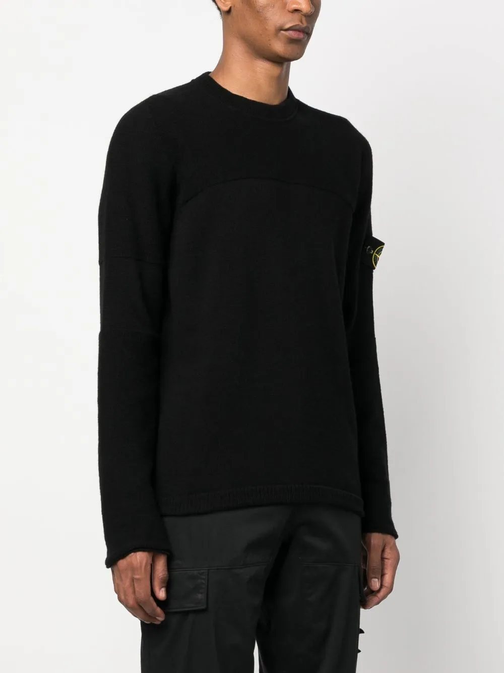 Stone Island black wool Compass 524A3