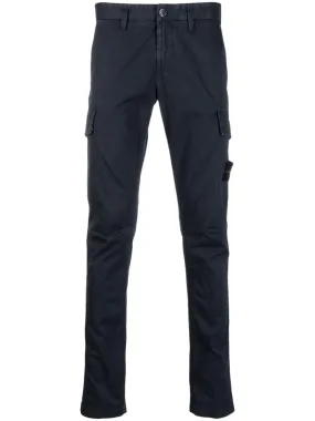 Stone Island Blue Cargo Pants in SUPIMA COTTON 30410