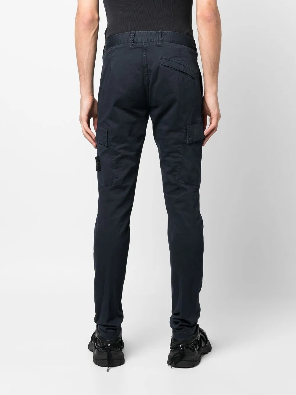 Stone Island Blue Cargo Pants in SUPIMA COTTON 30410