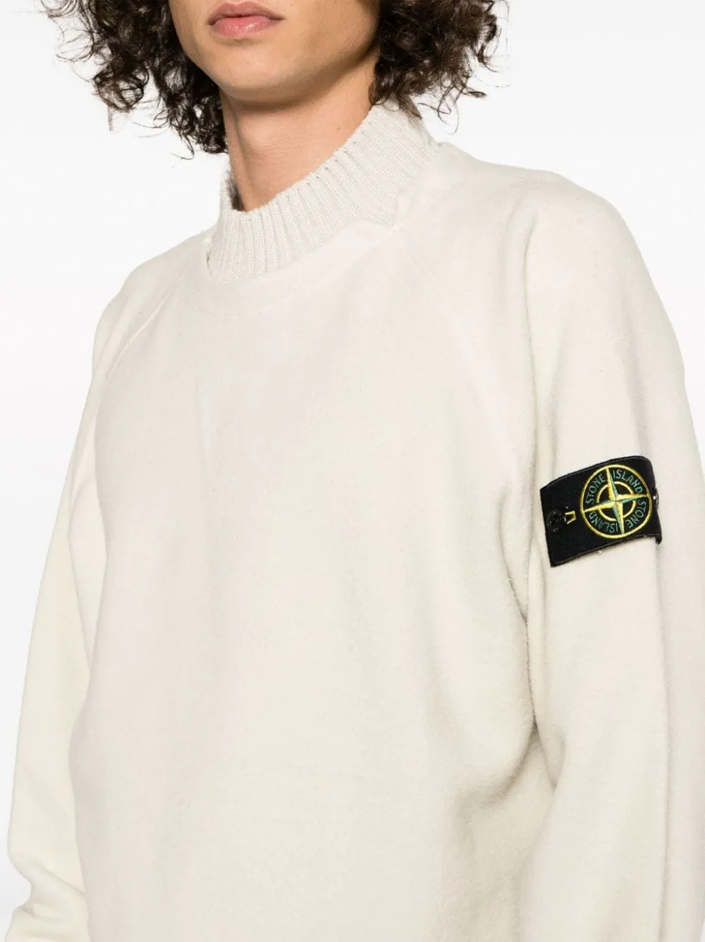 Stone Island Fleece Pullover with Compass Patch