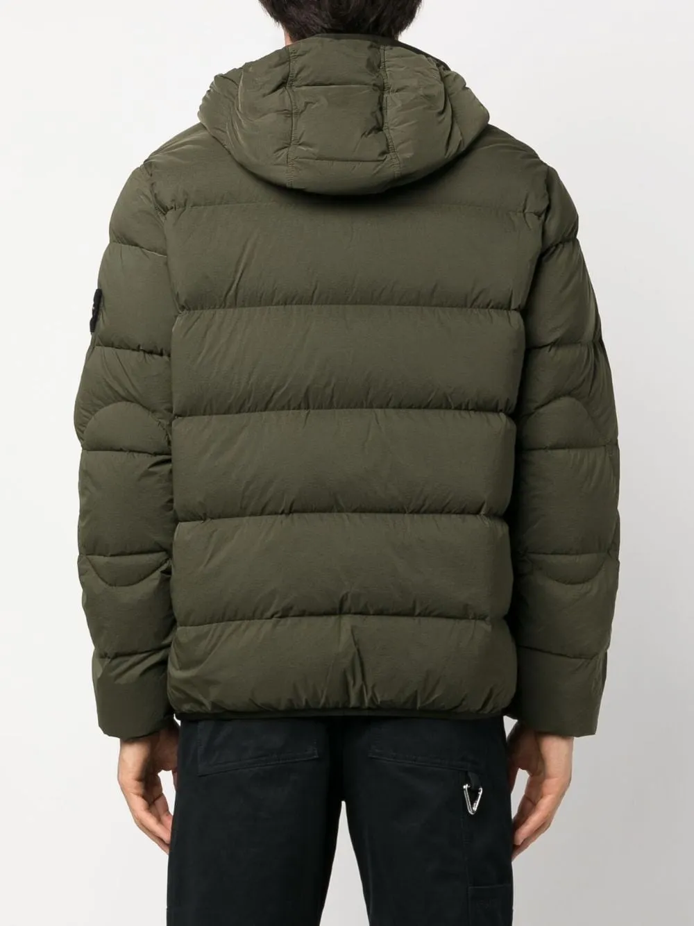 Stone Island Olive Down Jacket 44028 SEAMLESS TUNNEL