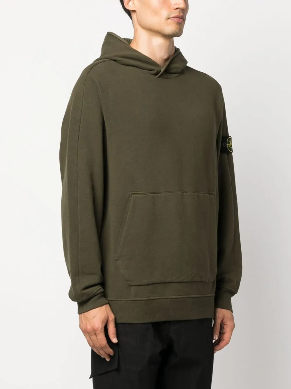 Stone Island Olive Hooded Sweatshirt 61252